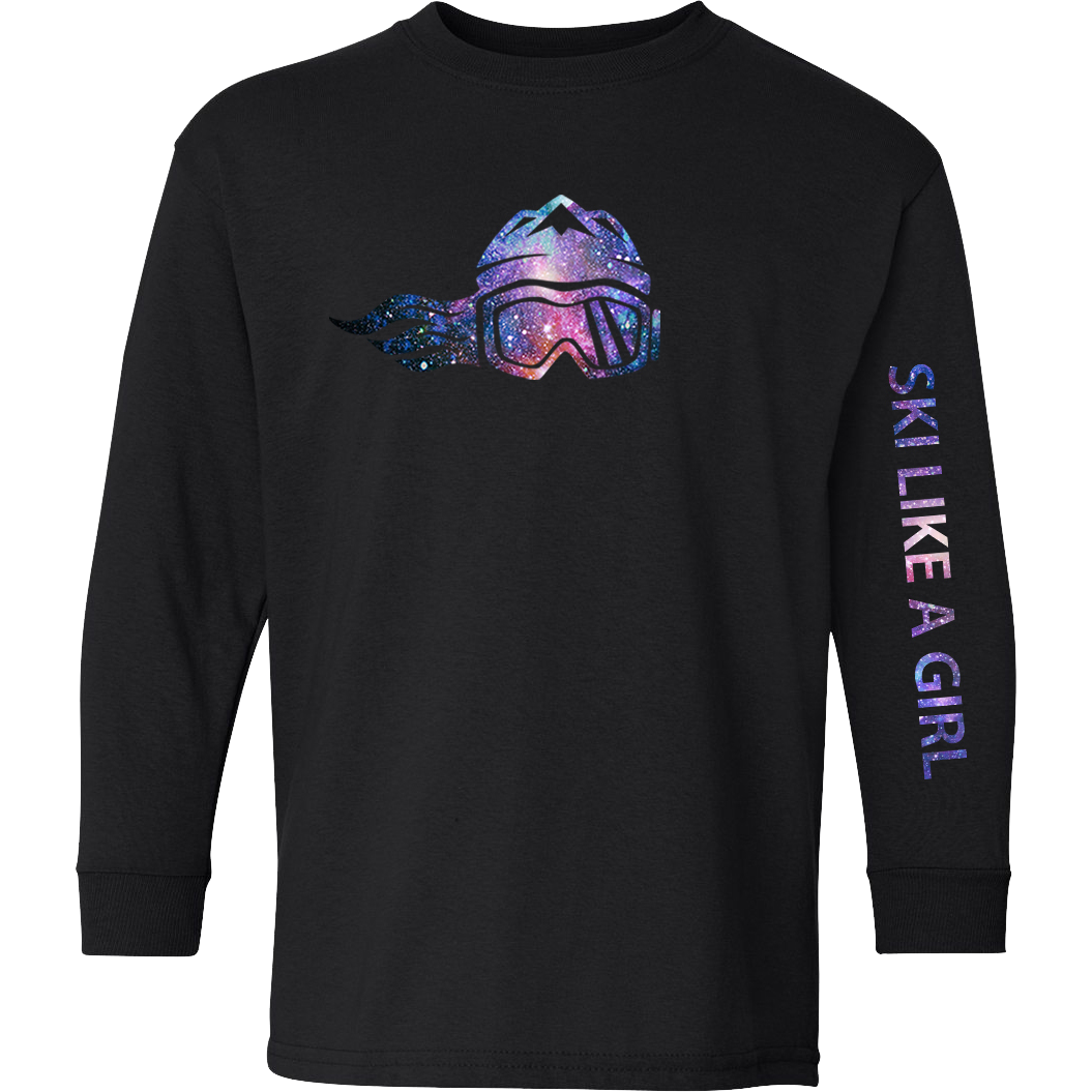 Ski Like A Girl Girls Long Sleeve T-Shirt gALEXy (Overstock) image 1