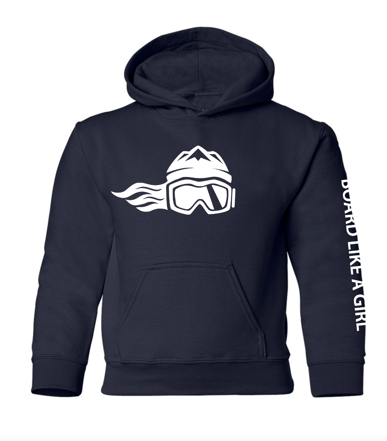 Board Like A Girl Girls Hoodie Navy Blue 
