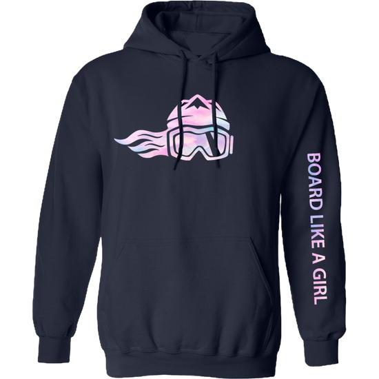 Board Like A Girl Womens Hoodie Cotton Candy 