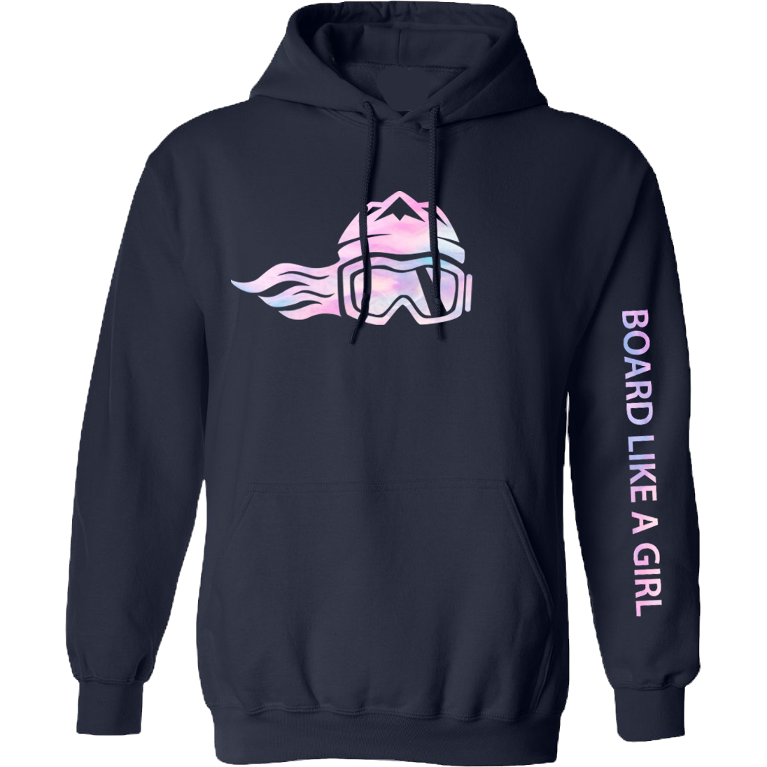 Board Like A Girl Womens Hoodie Cotton Candy 