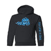 Ski Like A Girl Girls Hoodie Black Paisley