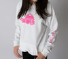 Ski Like A Girl Womens Hoodie Pink Logo