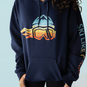 Ski Like A Girl Womens Hoodie "The 1983"