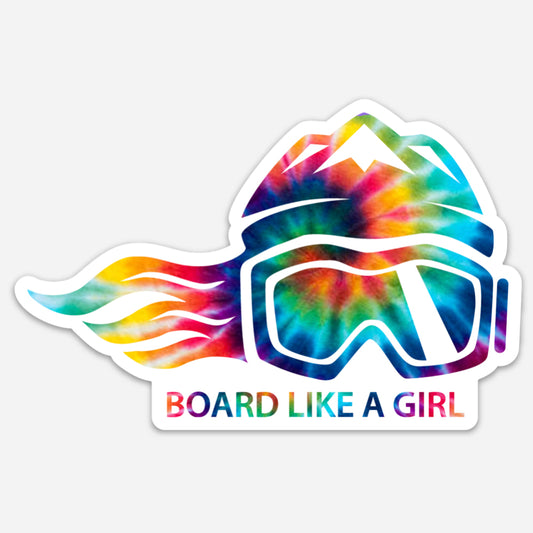 Board Like A Girl Sticker Tie-Dye (5” or 3”) 