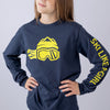 Ski Like A Girl Womens Long Sleeve T-Shirt Yellow Logo