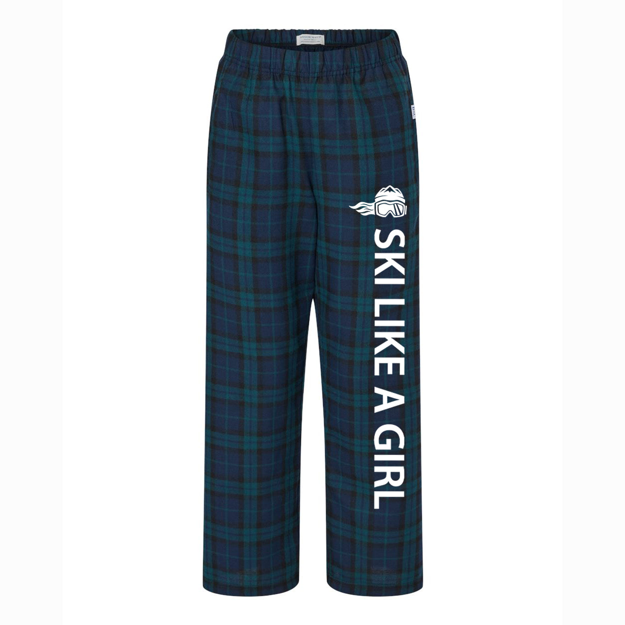 Ski Like A Girl Girl's Flannel Pajama Pants Tartan