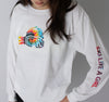 Ski Like A Girl Womens Long Sleeve T-Shirt Tie-Dye Logo
