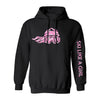 Ski Like A Girl Womens Hoodie Black Paisley