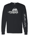 Ski Like A Girl Womens Long Sleeve T-Shirt Black Paisley