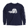 Board Like A Girl Girls Long Sleeve T-Shirt Navy Blue 
