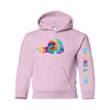 Ski Like A Girl Girls Hoodie Light Pink Tie-Dye (Overstock) image 1