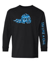 Ski Like A Girl Girls Long Sleeve T-Shirt Black Paisley