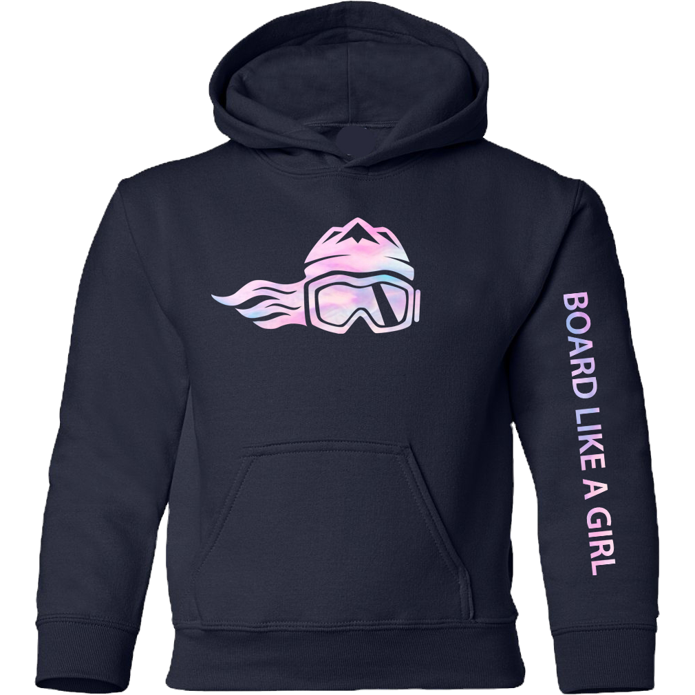 Board Like A Girl Girls Hoodie Cotton Candy (Overstock) image 1
