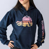 Board Like A Girl Womens Hoodie Retro Sunset 