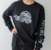 Ski Like A Girl Womens Long Sleeve T-Shirt Black White Camo