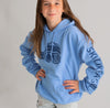 Ski Like A Girl Womens Hoodie Carolina Blue Navy