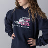 I Know I Ski Like A Girl Try To Keep Up Girls Hoodie - Navy