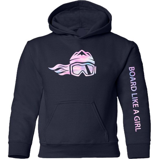 Board Like A Girl Girls Hoodie Cotton Candy 
