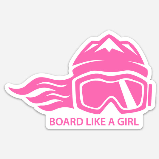Board Like A Girl Sticker Pink (5” or 3”) 
