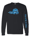 Ski Like A Girl Womens Long Sleeve T-Shirt Black Paisley
