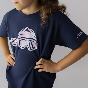 Ski Like A Girl Girls Short Sleeve T-Shirt Cotton Candy