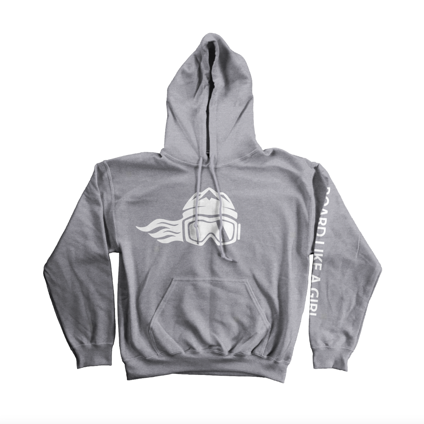 Board Like A Girl Womens Hoodie Grey 