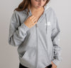 Ski Like A Girl Womens Full-Zip Hoodie Grey (Overstock) image 0