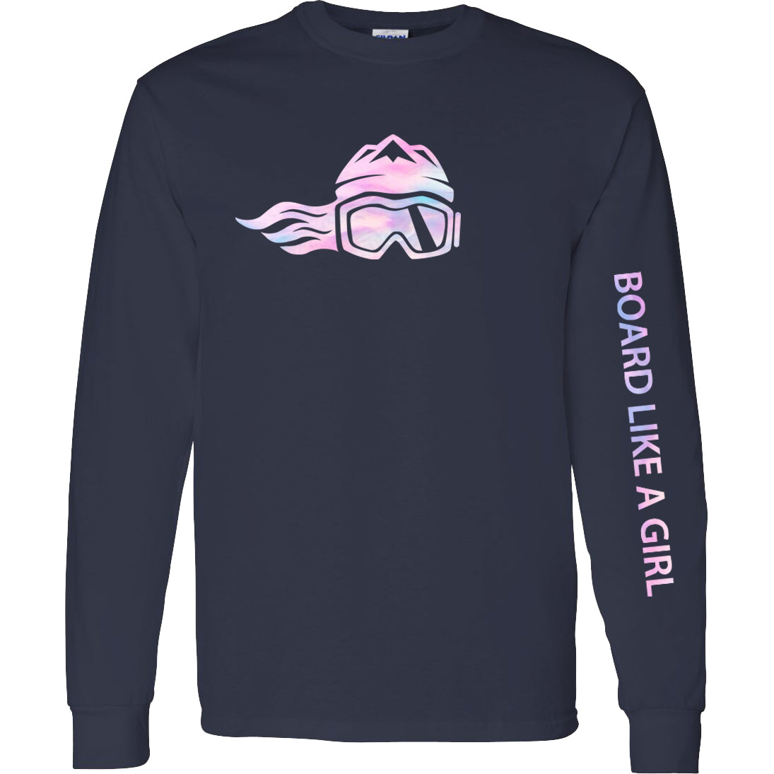 Board Like A Girl Womens Long Sleeve T-Shirt Cotton Candy 