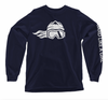 Board Like A Girl Womens Long Sleeve T-Shirt Navy Blue 
