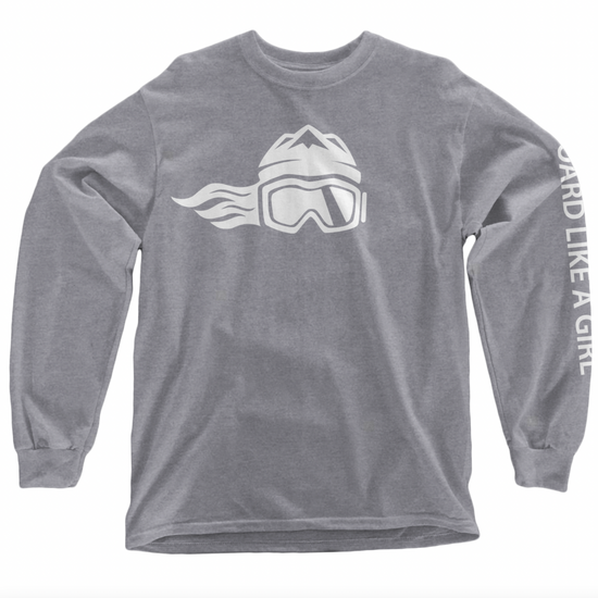 Board Like A Girl Womens Long Sleeve T-Shirt Grey 