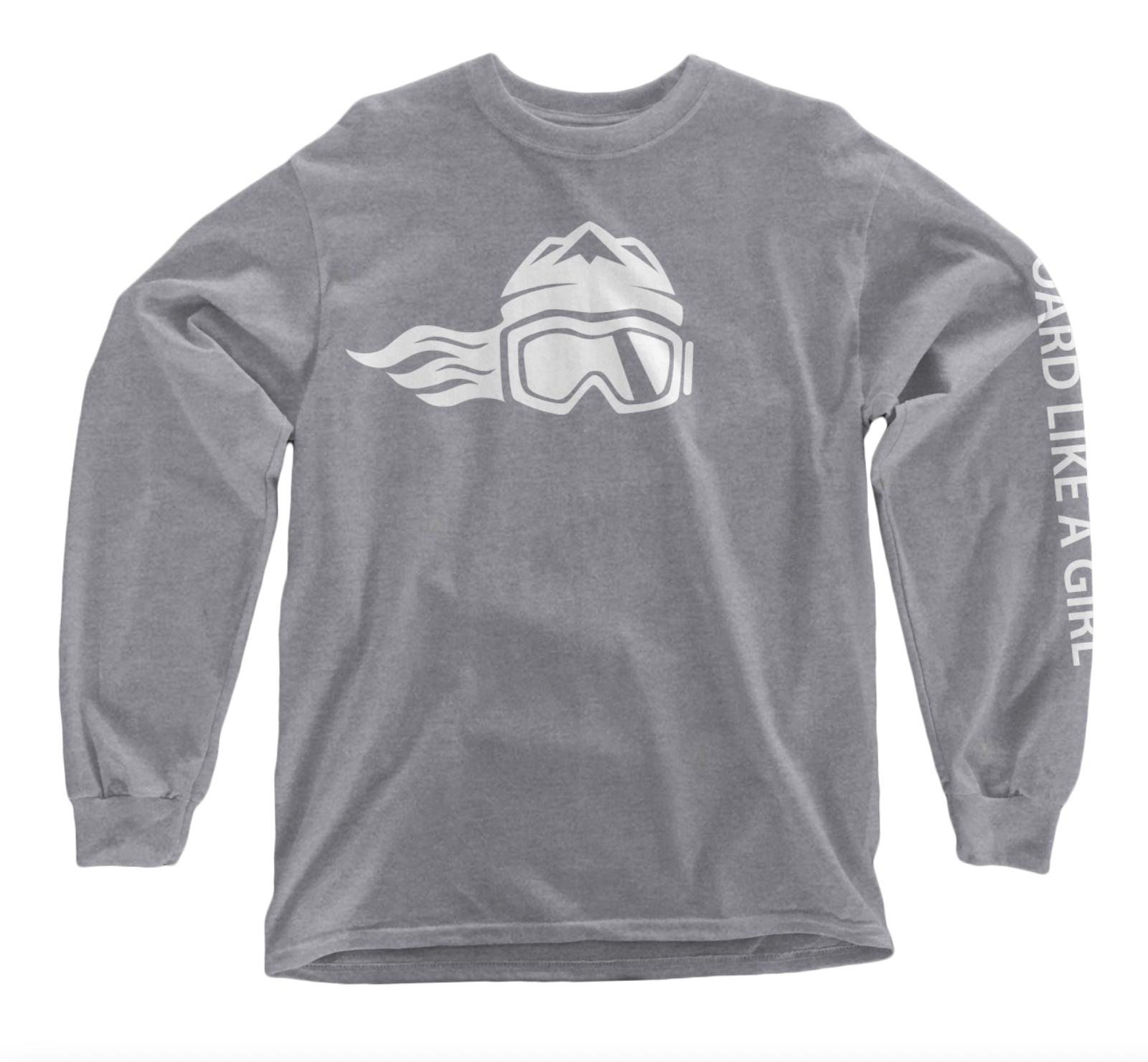 Board Like A Girl Womens Long Sleeve T-Shirt Grey 