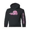 Ski Like A Girl Girls Hoodie Black Paisley