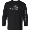 Board Like A Girl Girls Long Sleeve T-Shirt Black White Camo 