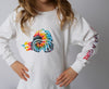 Ski Like A Girl Girls Long Sleeve T-Shirt Tie-Dye Logo