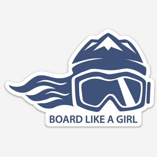 Board Like A Girl Sticker Navy Blue (5” or 3”) 