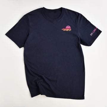 Ski Like A Girl Womens Classic Short Sleeve T-Shirt Retro Sunset