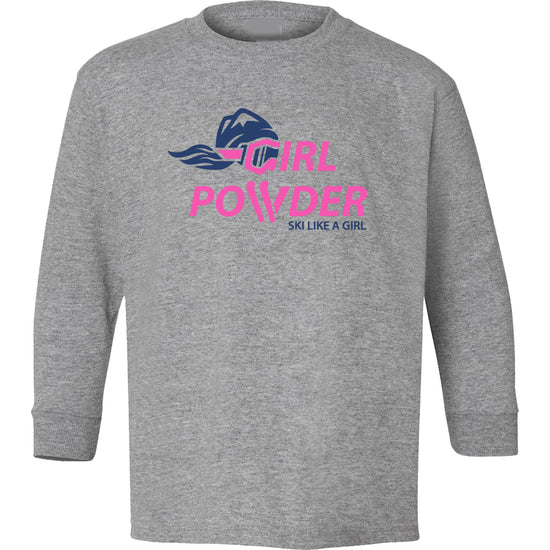 Girl Powder Girls Long Sleeve T-Shirt - Grey