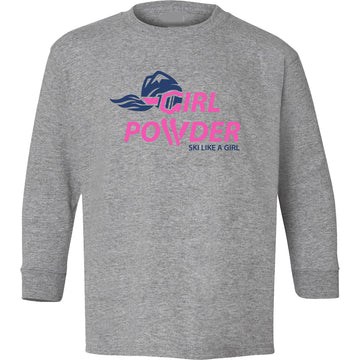 Girl Powder Girls Long Sleeve T-Shirt - Grey