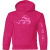 Ski Like A Girl Girls Hoodie Heliconia Pink Camo