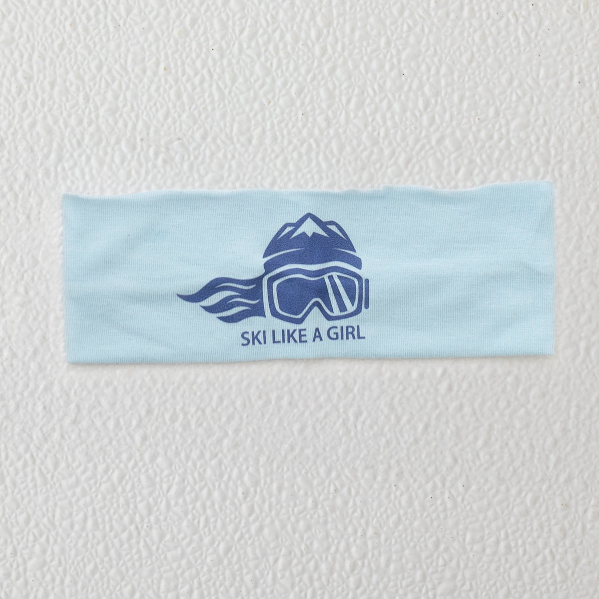 Ski Like A Girl Headband Carolina Blue