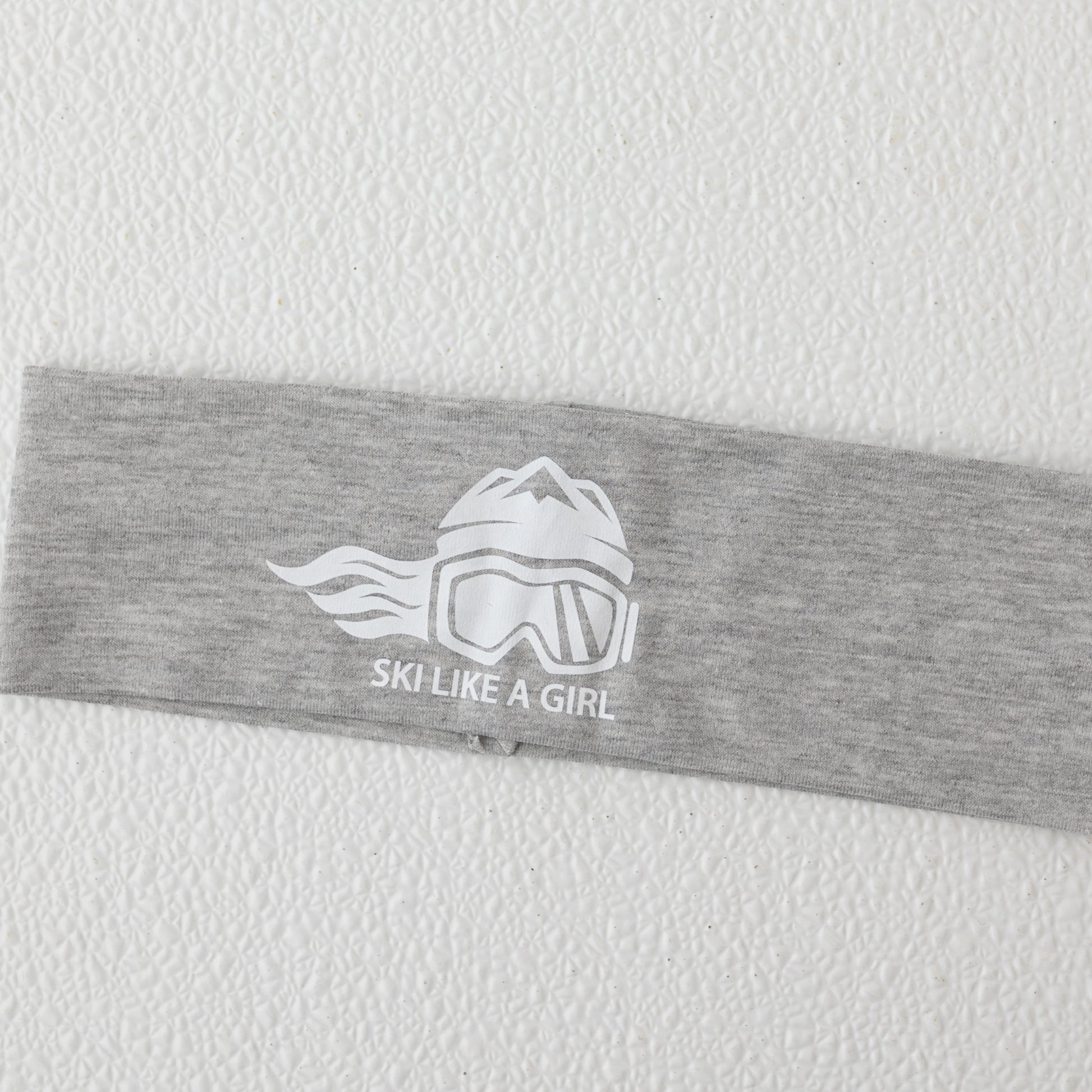 Ski Like A Girl Headband Grey