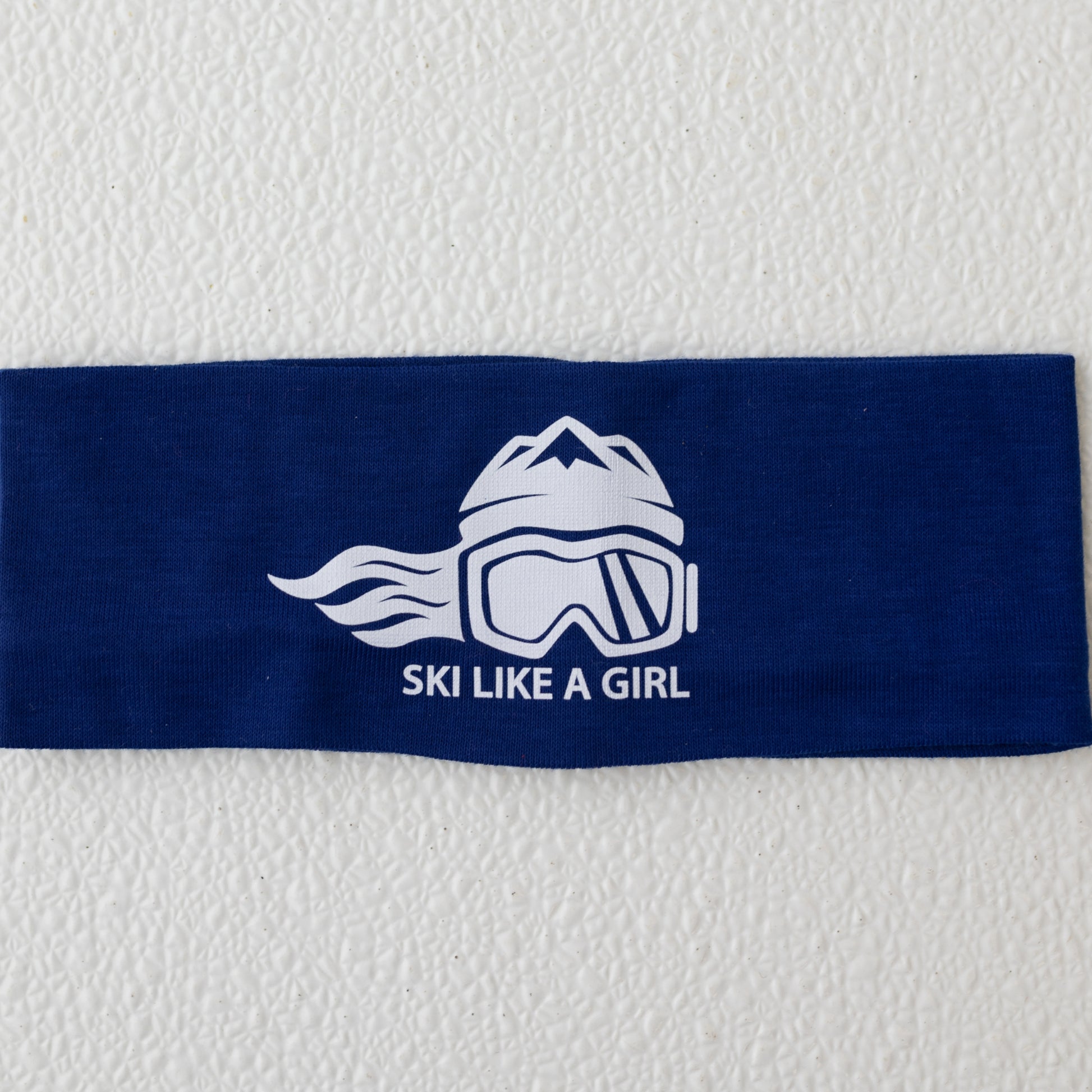 Ski Like A Girl Headband Navy Blue