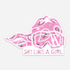 Ski Like A Girl Sticker Paisley