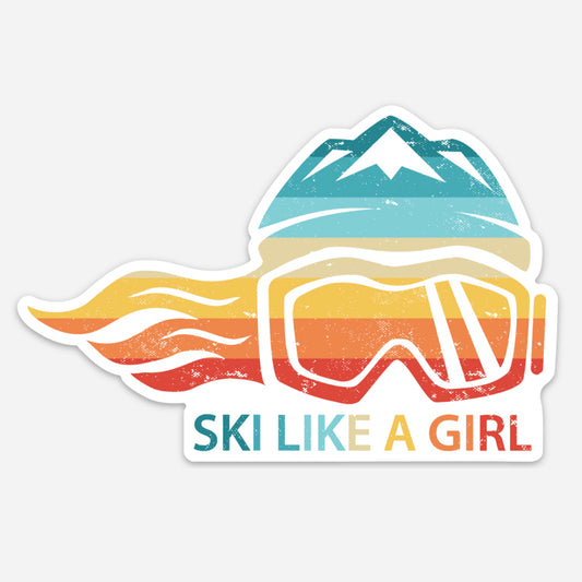 Ski Like A Girl Sticker The 1983