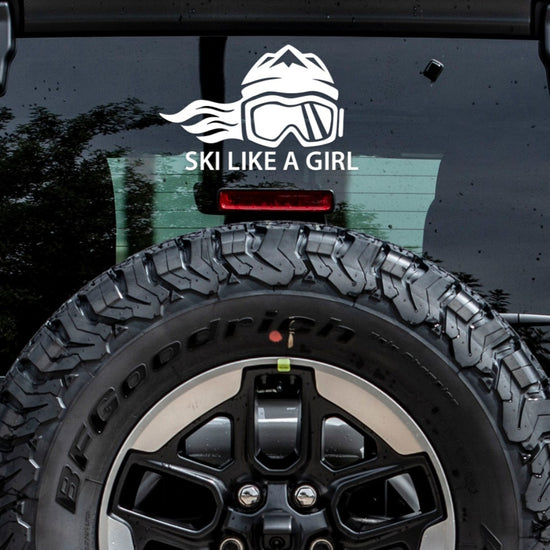 Ski Like A Girl Transfer Sticker 2