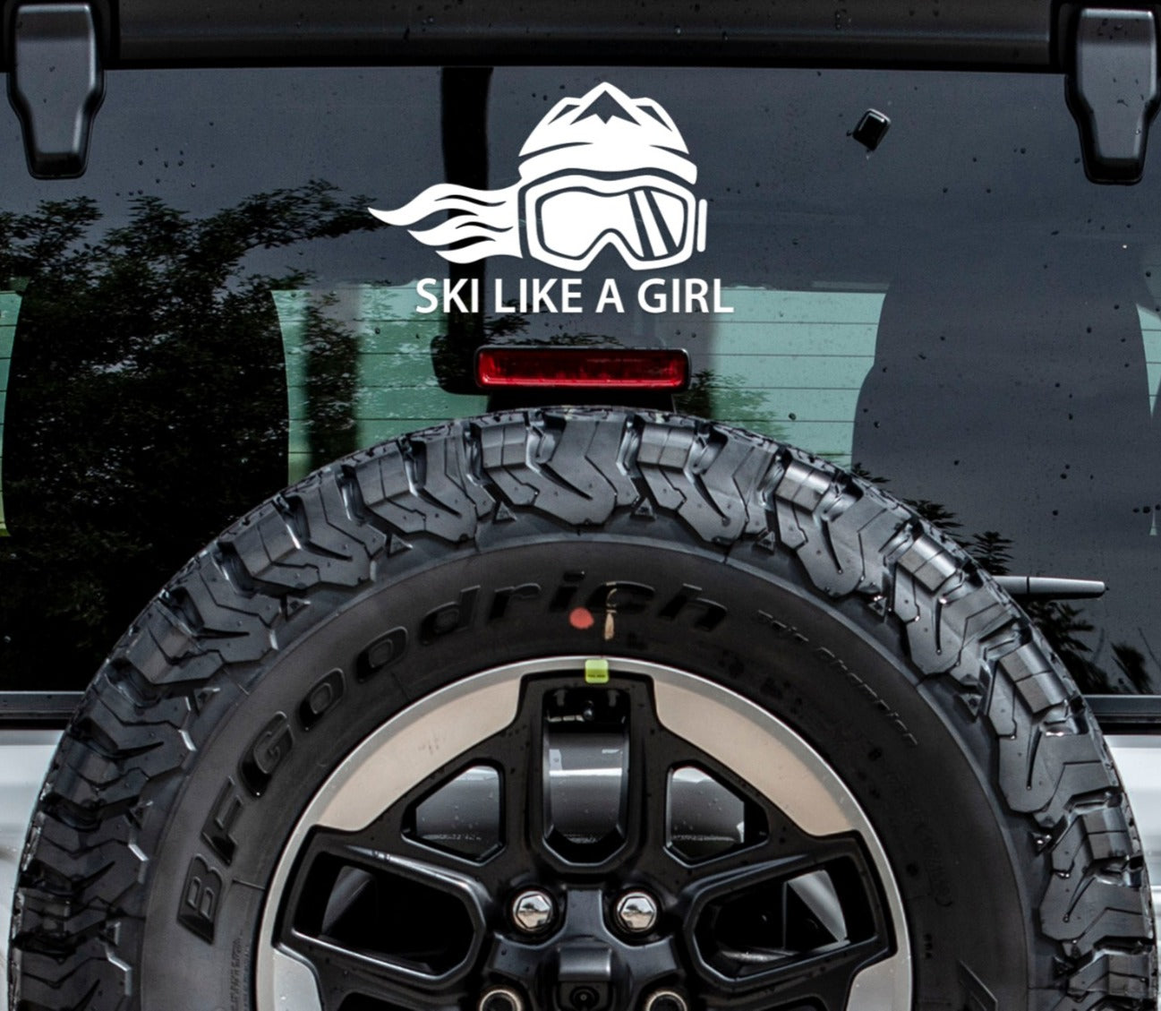 Ski Like A Girl Transfer Sticker 2
