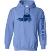 Ski Like A Girl Womens Hoodie Carolina Blue Navy (Overstock) image 1