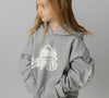 Ski Like A Girl Girls Hoodie Grey