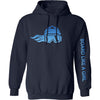 Womens Snowboard Hoodie Ski Blue