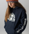Board Like A Girl Womens Hoodie Navy Blue 